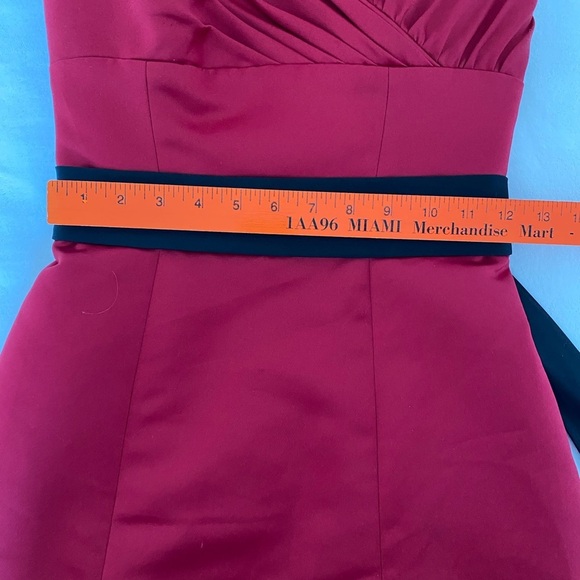 Saison Blanche Red Formal Cocktail Prom HOCO Party Dress Gown Sz 2 Big Bow Black - Picture 11 of 16